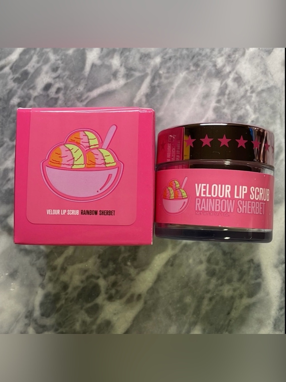 New Jeffree Star Lip Scrub Rainbow Sherbert